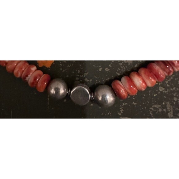 Unique Earth “One of a Kind” Red Spiny Oyster & Sterling Silver Necklace - Picture 5 of 5